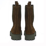 Saint Theresa High Ankle Black Leather Boots with Decorative Buckle – Stylish and chic footwear for a bold and confident look