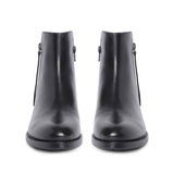 Saint Imelda Black Leather Handcrafted Side Zippers Ankle Boots