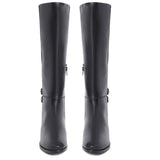 Saint Serafina Black Leather Knee High Boots - SaintG India