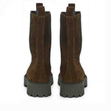 Saint Theresa High Ankle Black Leather Boots with Decorative Buckle – Stylish and chic footwear for a bold and confident look