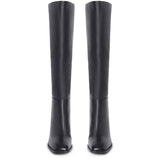 Saint Lia Black Leather Knee High Slouch Boots