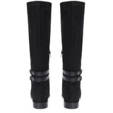 Saint Serafina Black Leather Knee High Boots - SaintG India