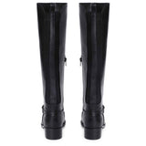 Saint Drusilla Black Leather Knee High Boots - SaintG