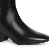 Saint Ivanna Black Leather Knee High Boots - SaintG India