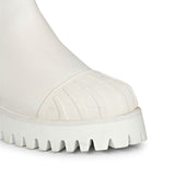 White leather high ankle boots by Saint Isla - stride in style, day or night