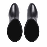 Saint Serafina Black Leather Knee High Boots - SaintG India