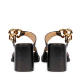 Elegant Saint Madrid Leather Block Heels