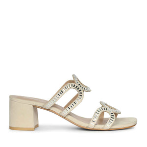 Saint Danica Strass-Embellished Black Leather Block Heels