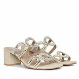 Saint Danica Strass-Embellished Black Leather Block Heels