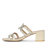 Saint Danica Strass-Embellished Black Leather Block Heels