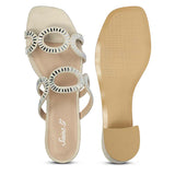 Saint Danica Strass-Embellished Black Leather Block Heels