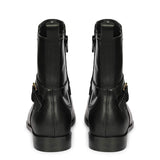 Saint Zola Black Leather Buckle Ankle Boots