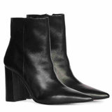 Saint Hana Handcrafted Black Leather Ankle Boots