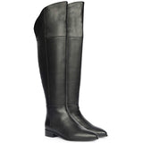 Saint Grace Black Leather Above The Knee Boots