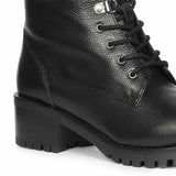 Saint Moira Black Leather Lace up Ankle Boots