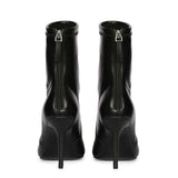 Saint Estrella Studded Stretch Napa Leather Stiletto Ankle Boots