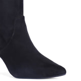 Saint Benoite Black Stretch Suede Thigh High Boots