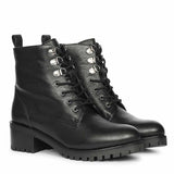 Saint Moira Black Leather Lace up Ankle Boots