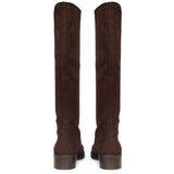 Saint Amy Brown Stretch suede Leather Knee High Boots