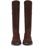 Saint Amy Brown Stretch suede Leather Knee High Boots