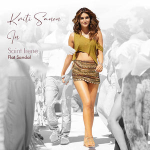 Saint Azzurra Hand Embroidered Platin Leather Sandals