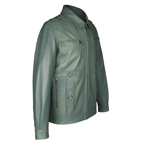 Saint Benjo Turquoise Leather Men's Jacket