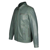 Saint Benjo Turquoise Leather Men's Jacket