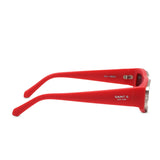 Bahama Vibe Scarlet Red Oval Sunglasses