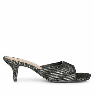Saint Lorelei Pewter Glitter Kitten Heels