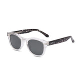Malibu Noir Crystal Smoke Rectangle Sunglasses