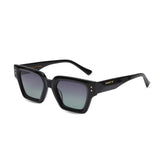 Capri Noir Black Rectangle Sunglasses