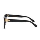 Island Eclipse Obsidian Black Rectangle Sunglasses