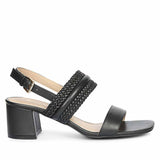 Saint Mabel Hand Woven Black Leather Block Heels
