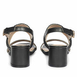 Saint Mabel Hand Woven Black Leather Block Heels