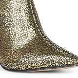 Saint Lorena Gold Metallic Leather High Ankle Boots
