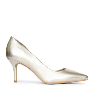 Saint Layla Metallic Gold Leather Pumps