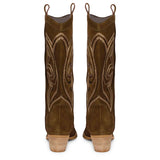 Saint Martina Khaki Stitched Leather Handcrafted Cowboy Boots
