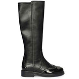 Saint Marcelline Studded Black Leather Long Boots