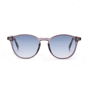 Seychelles Dusk Crystal Grey Round Sunglasses