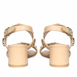 Saint Assisi Seashell & Star Studs Leather Block Heels