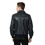 Saint Frayn Black Leather Men's Jackets