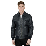 Saint Frayn Black Leather Men's Jackets