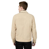 Saint Boris Off White Leather Men's Jacket With Collars