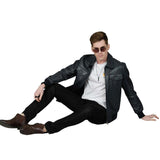 Saint Frayn Black Leather Men's Jackets