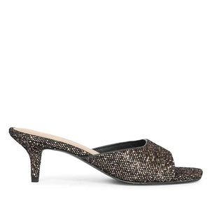 Saint Lorelei Burgundy Glitter Kitten Heels