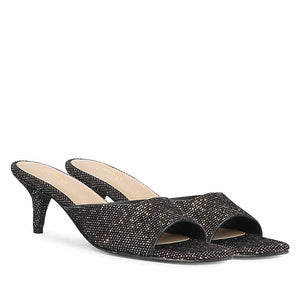 Saint Lorelei Burgundy Glitter Kitten Heels