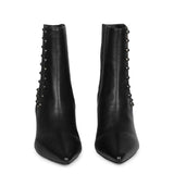 Saint Arianna Black Leather Sculpted Heel Boots