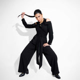 Saint Valentina Black Leather Handcrafted Moccasins