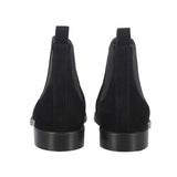 Saint Grimaldi Black Suede Leather Handcrafted Chelsea Boots