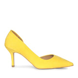 Saint Layla Yellow Suede Leather Pumps